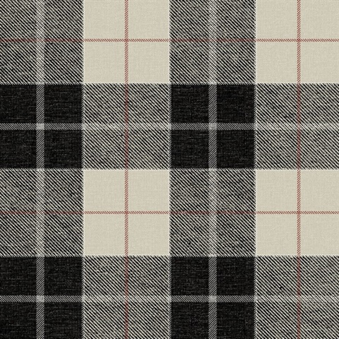 Altarinda Plaid Blacksmith & Red Peel and Stick Wallpaper