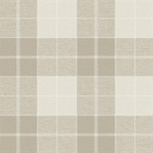 Altarinda Plaid Creme Brulee Peel and Stick Wallpaper