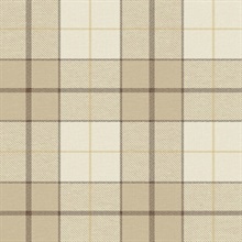 Altarinda Plaid Latte Peel and Stick Wallpaper