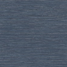 Alton Indigo Textured Faux Grasscloth Wallpaper