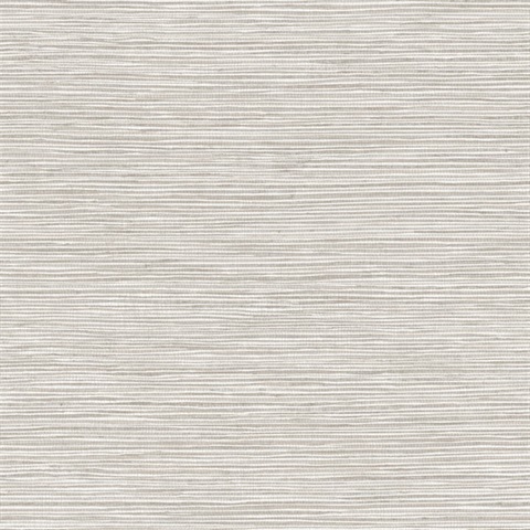 Alton Light Grey Textured Faux Grasscloth Wallpaper