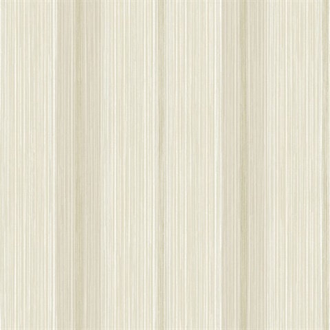 Ames Beige Linen Stripe Wallpaper