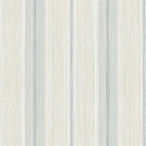 Ames Light Blue Linen Stripe Wallpaper