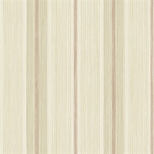 Ames Red Linen Stripe Wallpaper