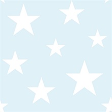 Amira Sky Blue Stars Wallpaper