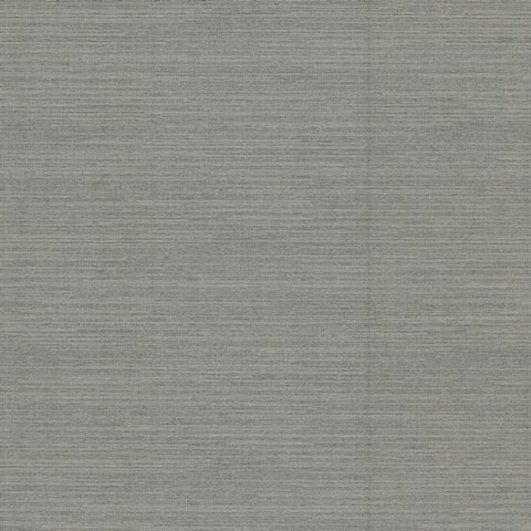 Amyra Silk Charcoal Faux Linen Wallpaper