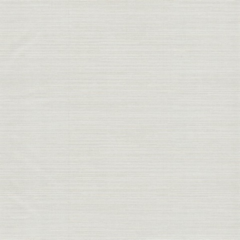 Amyra Silk White Faux Linen Wallpaper