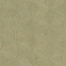 Anara Green Geo Faux Grasscloth Wallpaper