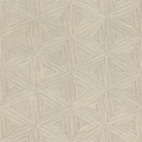 Anara Grey Geo Faux Grasscloth Wallpaper