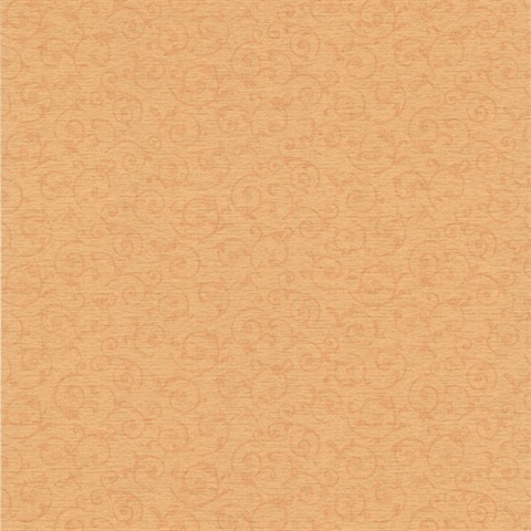 Ancha Peach Scroll Texture Wallpaper