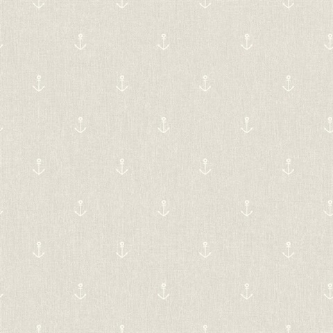 Anchors Away Beige Wallpaper