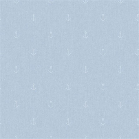 Anchors Away Blue Wallpaper