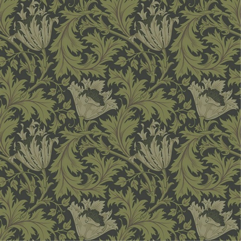 Anemone W. Morris Floral Wallpaper