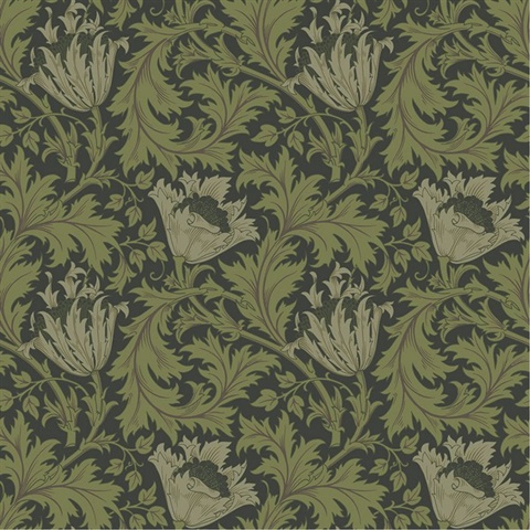 Anemone W. Morris Floral Wallpaper