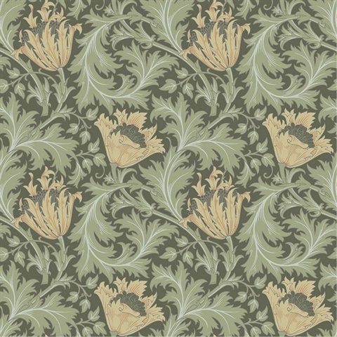 Anemone W. Morris Floral Wallpaper