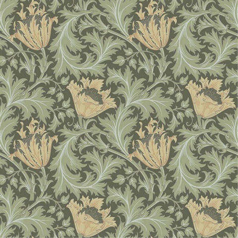 Anemone W. Morris Floral Wallpaper