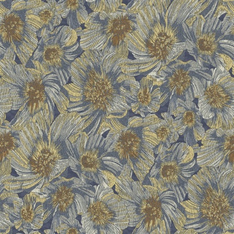 Anemoni Blue Italian Wallpaper