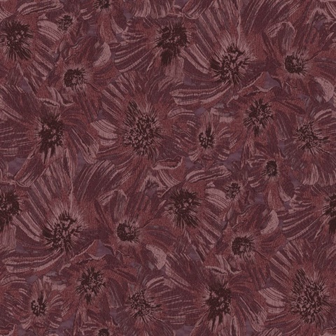 Anemoni Burgundy Italian Wallpaper