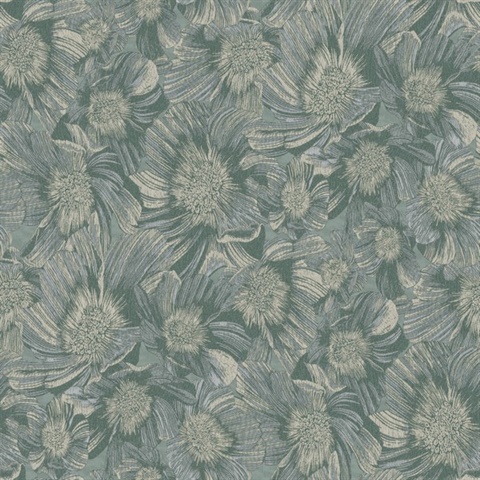 Anemoni Teal Italian Wallpaper