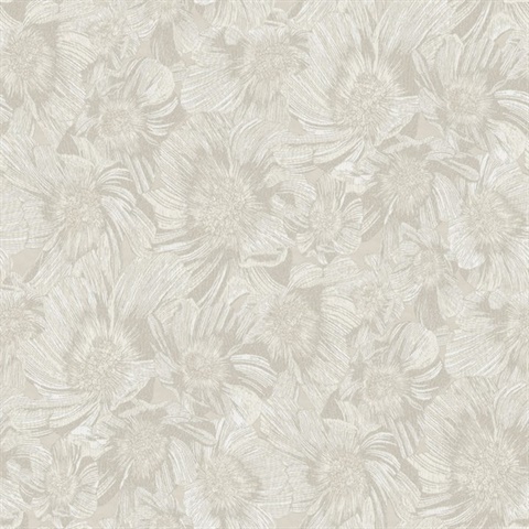 Anemoni White Italian Wallpaper