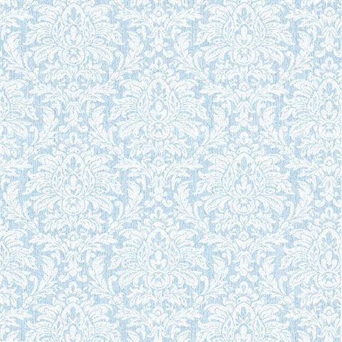 Angela Blue Transparent Damask