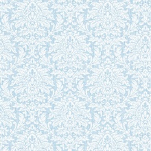 Angela Blue Transparent Damask