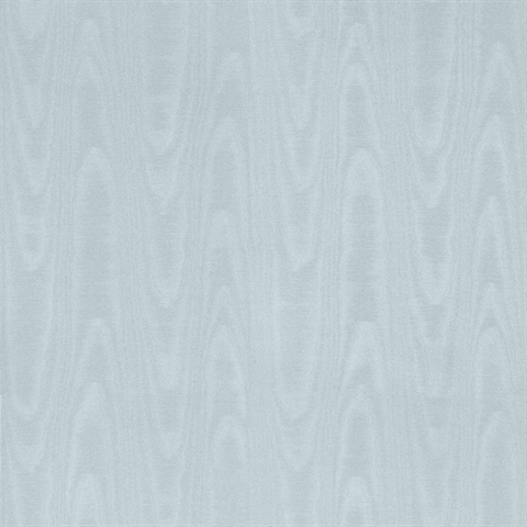 Angelina Light Blue Moire Woodgrain on Silk Texture Wallpaper