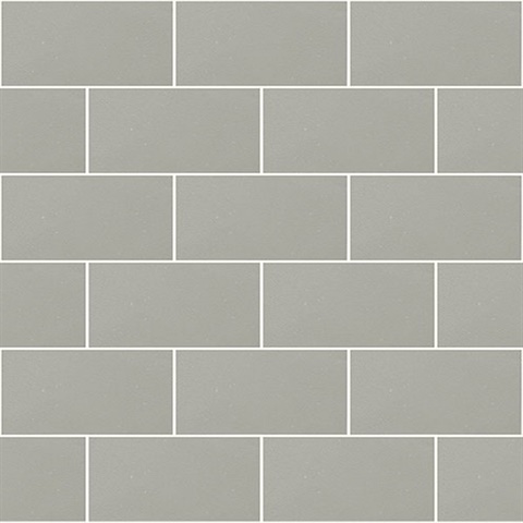 Angelo Grey Subway Tile Wallpaper