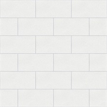Angelo Ivory Subway Tile Wallpaper