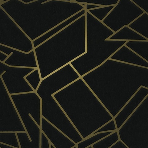 Angles Black Gold Wallpaper Angles003 Modern Designer Wallpaper