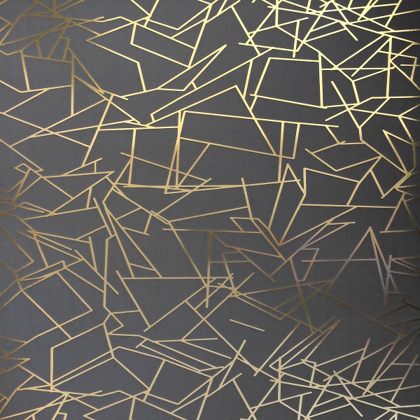 Angles Gold/Lead Grey | Erica Wakerly Wallpaper