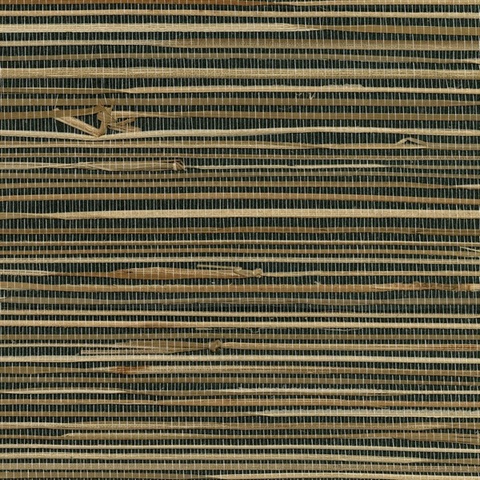 2732-89475 | Anhui Black Grasscloth | Wallpaper Boulevard