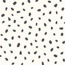 Animal Spots Black Polka Dot Wallpaper