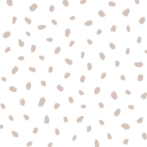 Animal Spots Taupe Polka Dot Wallpaper