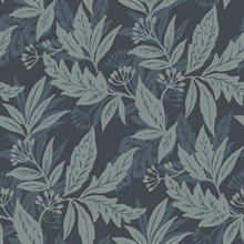 Anita Teal Woodland Floral Wallpaper