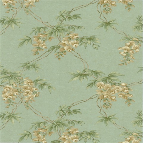 Annabelle Teal Floral Toile
