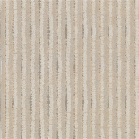 Annabeth Beige Distressed Stripe Wallpaper