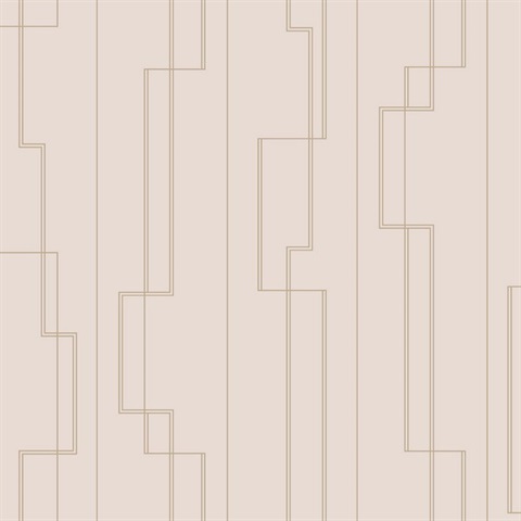 Anson Blush Art Deco Vertical Stripe Wallpaper