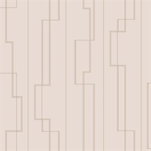 Anson Blush Art Deco Vertical Stripe Wallpaper