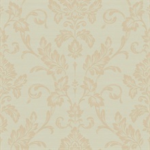 Antonella Gold Scroll Damask Wallpaper