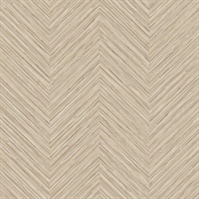 Apex Beige Textured Chevron Weave Wallpaper