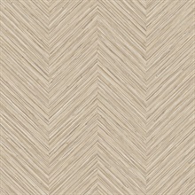 Apex Beige Textured Chevron Weave Wallpaper