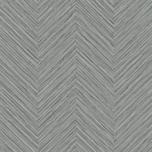 Apex Grey Textured Chevron Weave Wallpaper