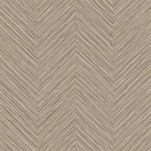 Apex Light Brown Textured Chevron Weave Wallpaper