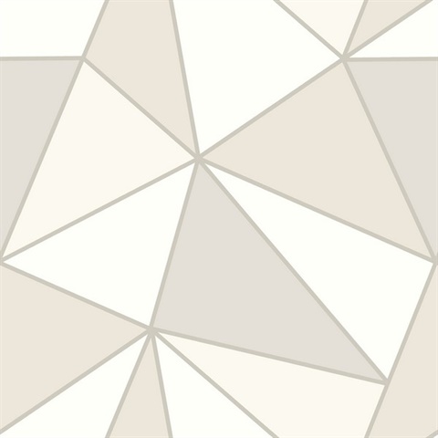 Apex Taupe Geometric Wallpaper