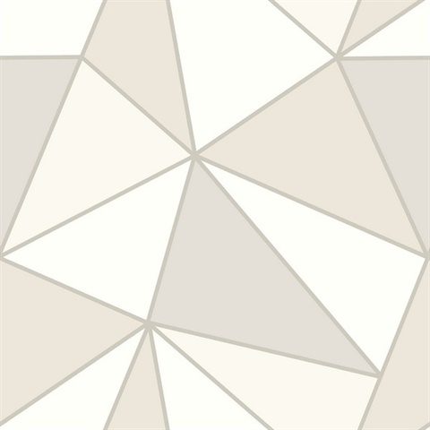 Apex Taupe Geometric Wallpaper