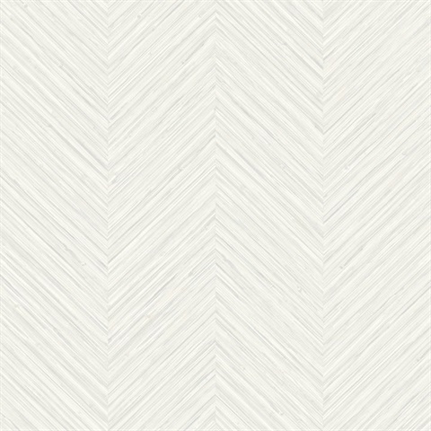 Apex White Textured Chevron Weave Wallpaper