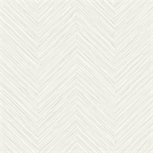 Apex White Textured Chevron Weave Wallpaper