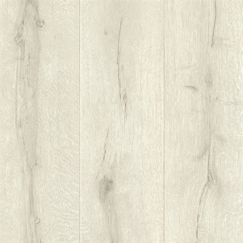 Appalacian Cream Wood Planks Textured Wallpaper