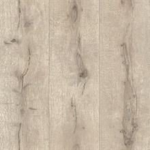 Appalacian Taupe Wood Planks Textured Wallpaper